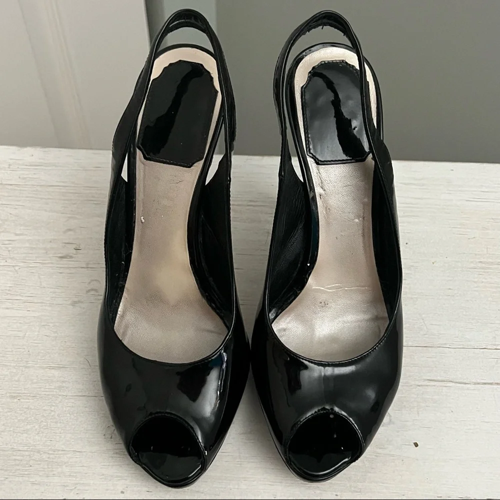 Christian Dior Patent Leather Slingback Pumps SIze 36.5/6.5 - Picture 4 of 16